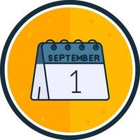 1st of September filled verse Icon vector