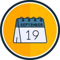 19th of September filled verse Icon vector