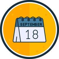 18th of September filled verse Icon vector