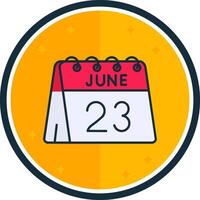 23rd of June filled verse Icon vector