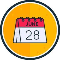 28th of June filled verse Icon vector