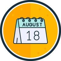 18th of August filled verse Icon vector