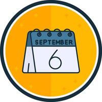 6th of September filled verse Icon vector