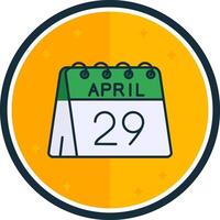 29th of April filled verse Icon vector