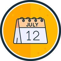 12th of July filled verse Icon vector