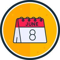 8th of June filled verse Icon vector