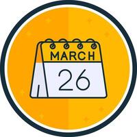 26th of March filled verse Icon vector