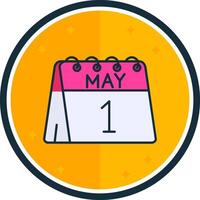 1st of May filled verse Icon vector