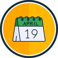 19th of April filled verse Icon vector