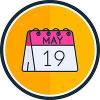 19th of May filled verse Icon vector