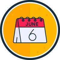 6th of June filled verse Icon vector