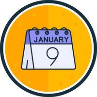 9th of January filled verse Icon vector