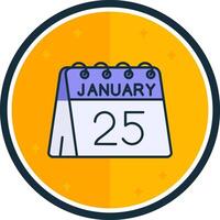 25th of January filled verse Icon vector