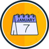 7th of January filled verse Icon vector