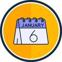6th of January filled verse Icon vector