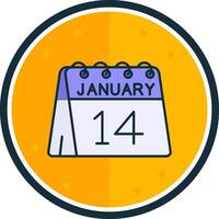 14th of January filled verse Icon vector