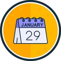 29th of January filled verse Icon vector