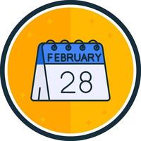 28th of February filled verse Icon vector