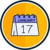 17th of January filled verse Icon vector