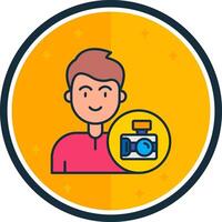 Camera filled verse Icon vector