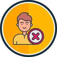 Cancel filled verse Icon vector