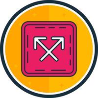 Intersect filled verse Icon vector