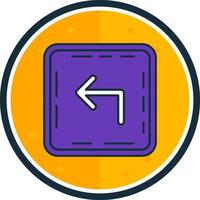 Turn filled verse Icon vector