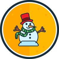 Snowman filled verse Icon vector