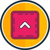 Chevron filled verse Icon vector