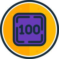 One Hundred filled verse Icon vector