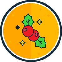 Mistletoe filled verse Icon vector