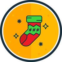 Sock filled verse Icon vector