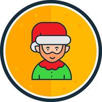 Elfie filled verse Icon vector