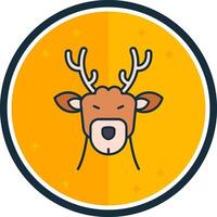 Deer filled verse Icon vector