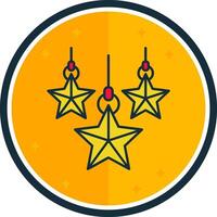 Christmas star filled verse Icon vector