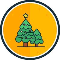 Christmas tree filled verse Icon vector