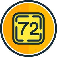 Seventy Two filled verse Icon vector