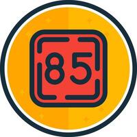 Eighty Five filled verse Icon vector