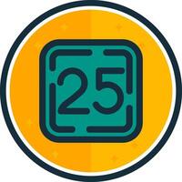 Twenty Five filled verse Icon vector
