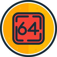 Sixty Four filled verse Icon vector