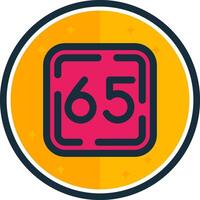 Sixty Five filled verse Icon vector