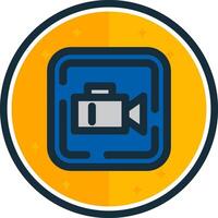 Video filled verse Icon vector