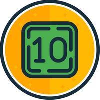 Ten filled verse Icon vector