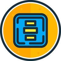Horizontal Alignment filled verse Icon vector