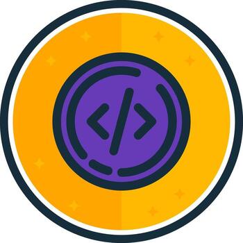 Code filled verse Icon vector