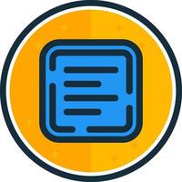 Left allignment filled verse Icon vector