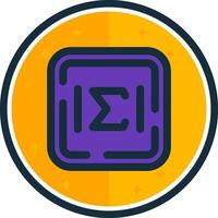 Summation filled verse Icon vector
