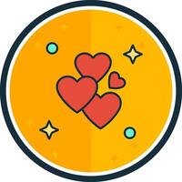 amor lleno verso icono vector