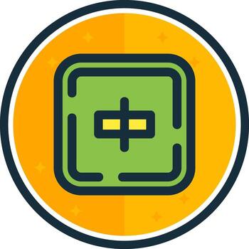 alinear objetos lleno verso icono vector