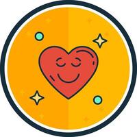 Relieved filled verse Icon vector